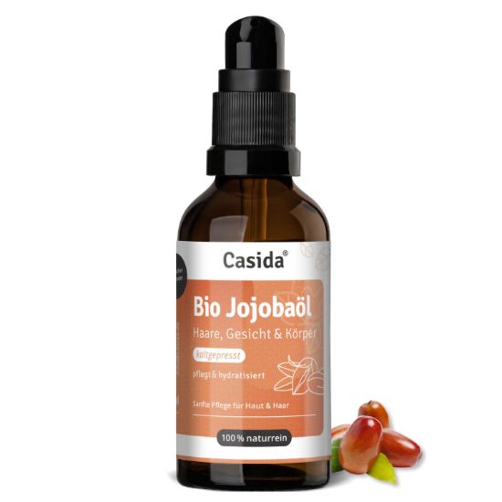 Bild von Bio-Jojobaöl kaltgepresst für Haare, Gesicht und Körper